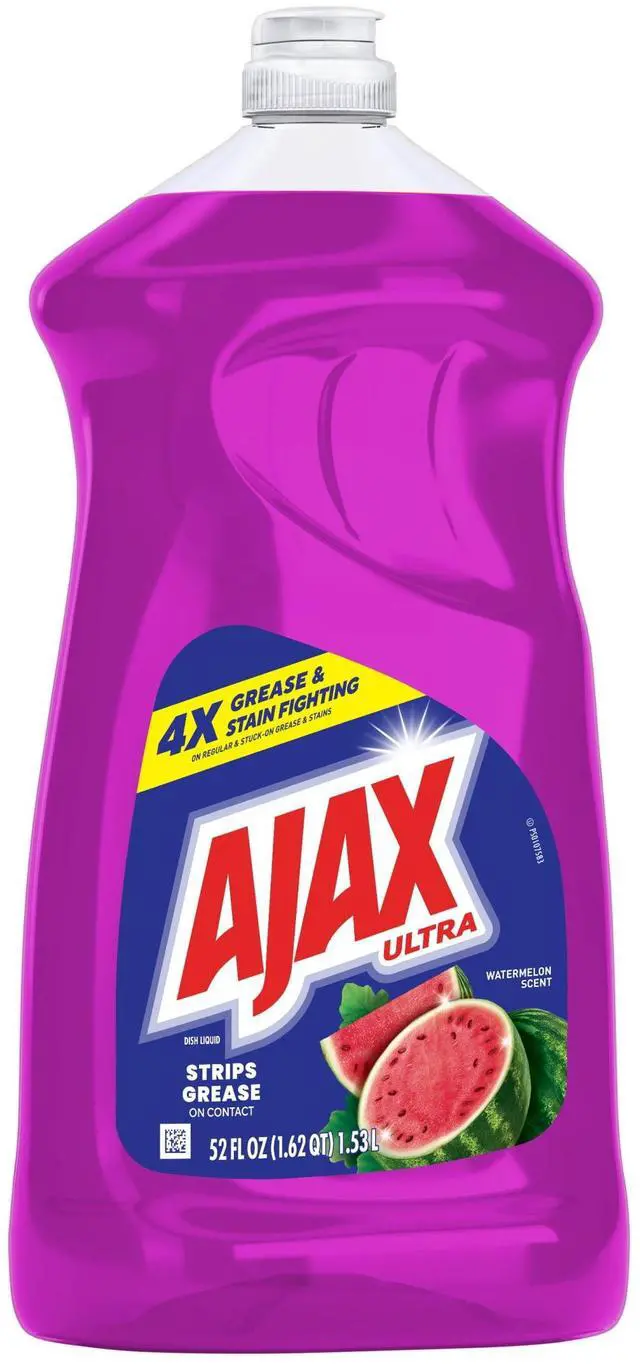 Main image of Ajax Ultra Liquid Dish Soap, Strips Grease, Mess-Free, Easy-Flip Cap, Watermelon Scent, 52 fl oz
