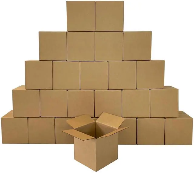 Main image of UOFFICE Corrugated Boxes 6" x 6" x 6" Cube Boxes - Bundle of 25