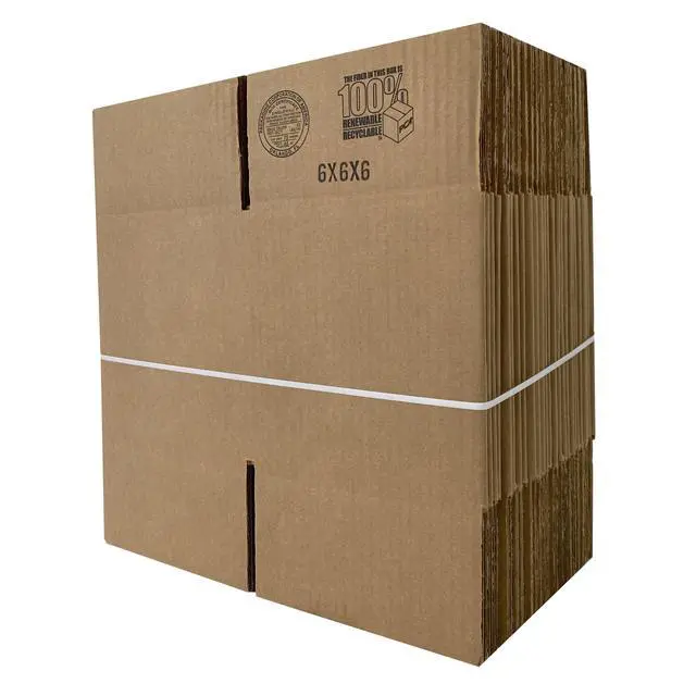 Alt view image 5 of 7 - UOFFICE Corrugated Boxes 6" x 6" x 6" Cube Boxes - Bundle of 25