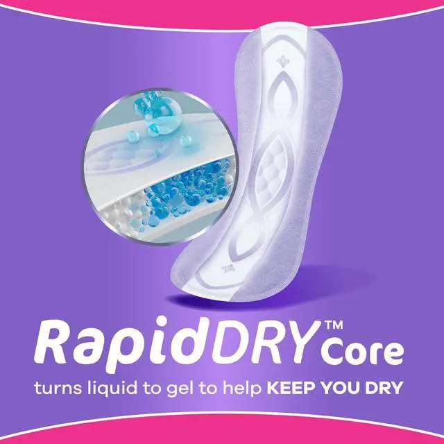 Alt view image 4 of 7 - Always Discreet Incontinence Panty Liners for Bladder Leaks, Size 2, Very Light Absorbency, Long Length, 44 Count