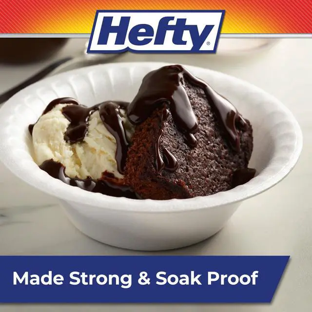 Alt view image 4 of 4 - Hefty Everyday Soak-Proof Foam Bowls, White, 12 ounce, 50 Count