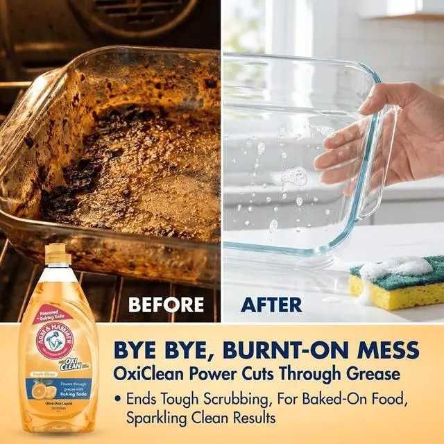 Alt view image 3 of 7 - Arm & Hammer + Oxi Clean Ultra Dish Liquid Soap, Fresh Citrus, 64 oz