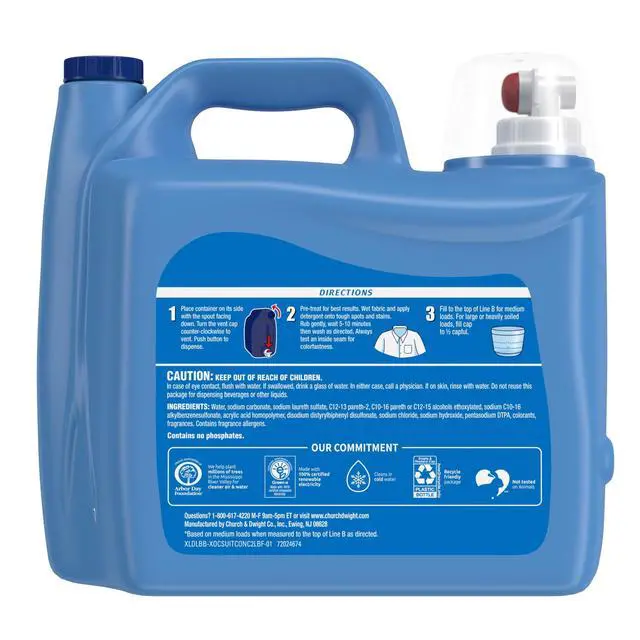Alt view image 7 of 7 - Xtra Plus OxiClean, 131 Loads Liquid Laundry Detergent, 203.1 fl oz