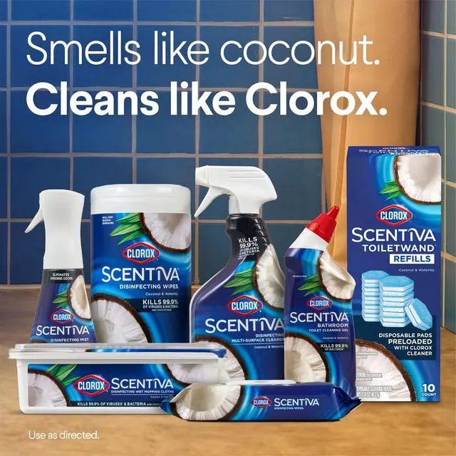 Alt view image 6 of 7 - Clorox Scentiva ToiletWand Refills, Coconut and Waterlily, 10 Count