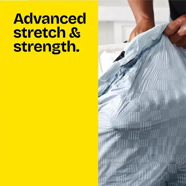 Alt view image 3 of 7 - Glad ForceFlex 13-Gallon Drawstring Tall Kitchen Trash Bags, Gain Lemon Zest Scent, 40 Bags
