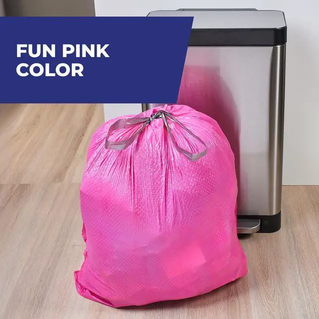 Alt view image 5 of 7 - Hefty Ultra Strong 13 Gallon Trash Bags, Tall Kitchen Trash Bags, Pink, Fabuloso Watermelon Scent, 40 Bags