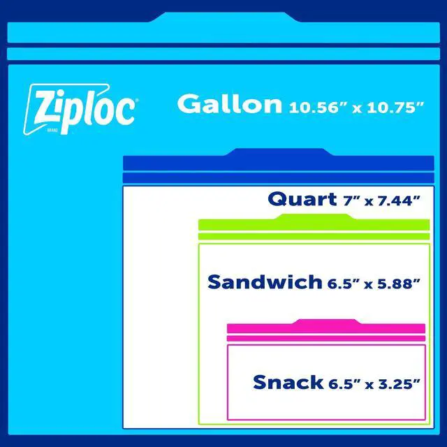 Alt view image 4 of 7 - Ziploc Brand Food Storage Bags, School Supplies, with Grip 'n Seal Technology, Zipper, Gallon, 40 Count