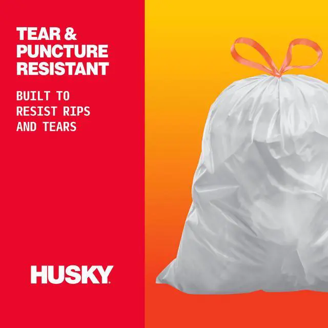 Alt view image 3 of 7 - Husky 13 Gallon Tall Kitchen Drawstring Bags, 120 Bags