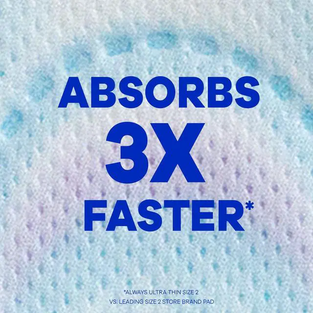 Alt view image 4 of 7 - Always Ultra Thin Pads with Wings, Size 2, Long Super, 20 Count