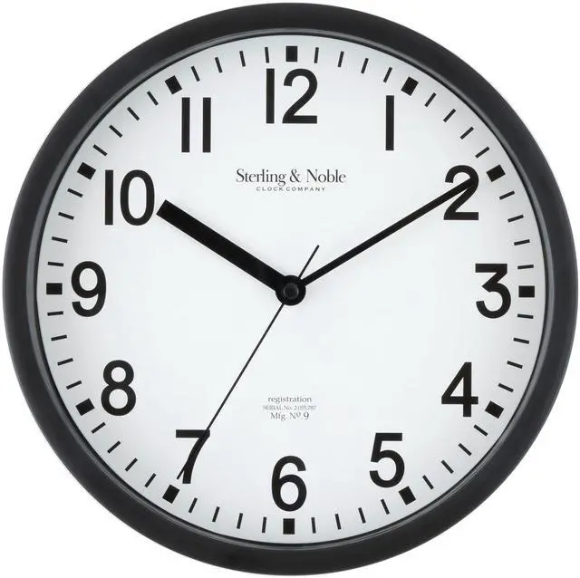 Main image of Mainstays Basic Indoor 8.78" Black Analog Round Wall Clock