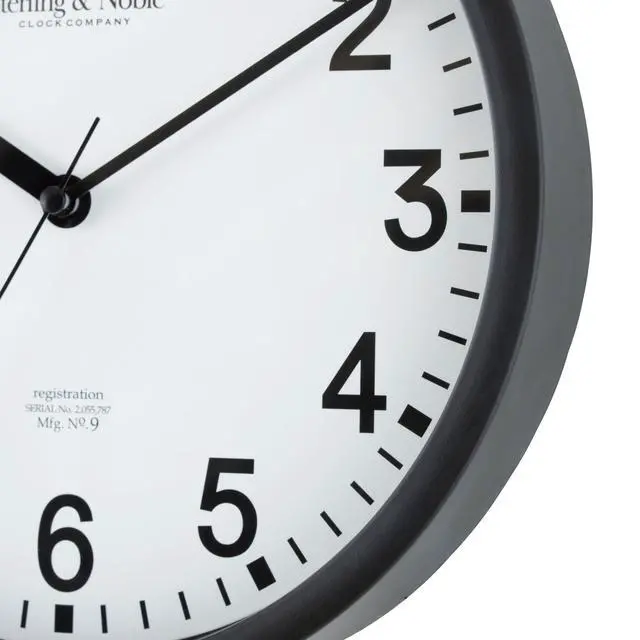 Alt view image 7 of 7 - Mainstays Basic Indoor 8.78" Black Analog Round Wall Clock