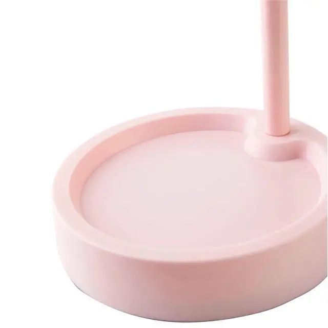 Alt view image 5 of 7 - Mainstays LED Desk Lamp with Catch-All Base & AC Outlet, Matte Blush Pink