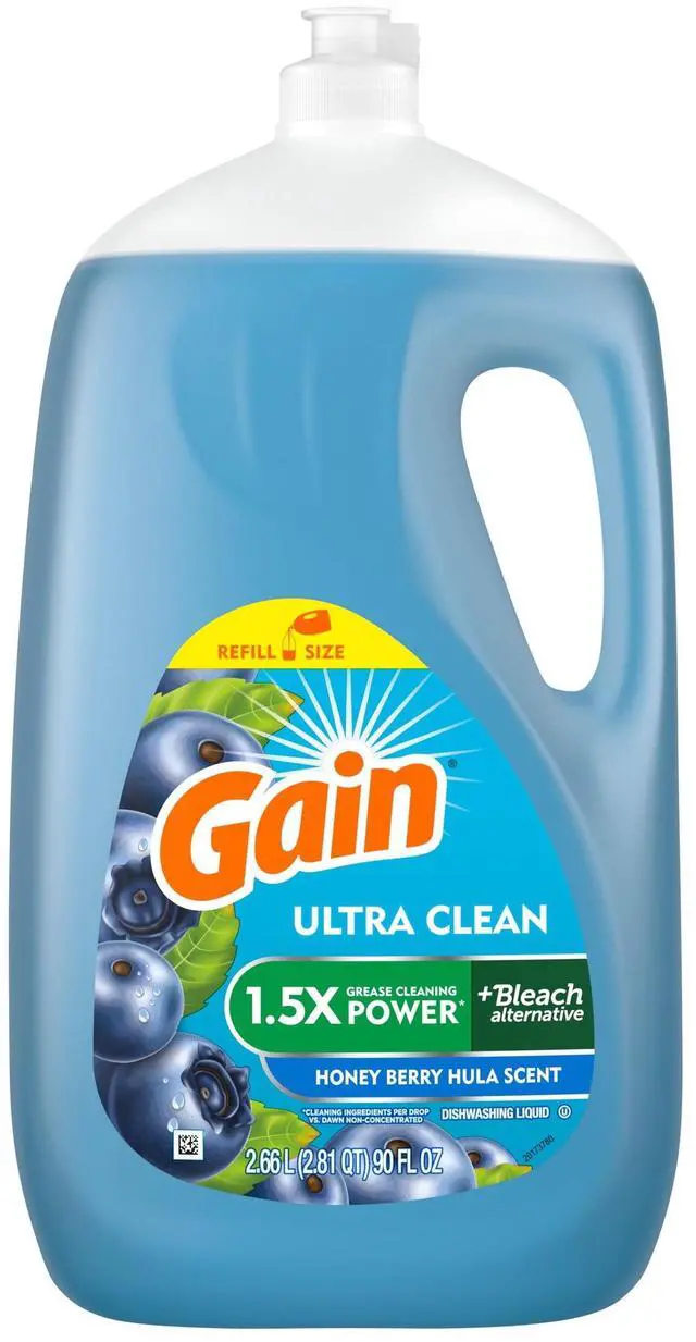 Alt view image 6 of 7 - Gain Ultra Dish Washing Liquid Dish Soap, Honey Berry Hula Scent, 90 fl oz.