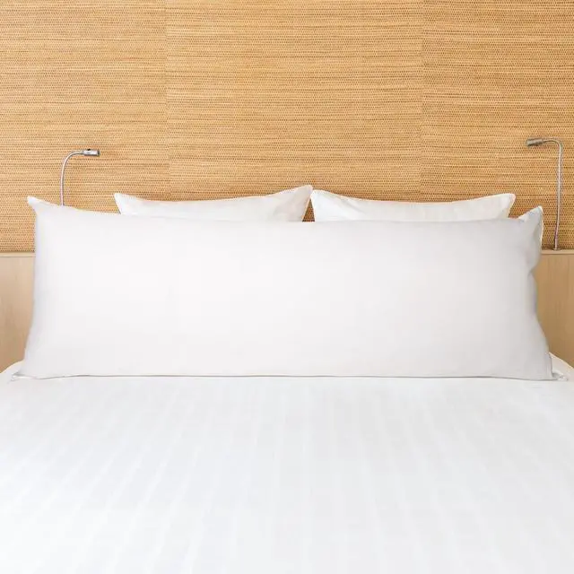 Alt view image 4 of 6 - Mainstays Body Pillow - 20"x 54", White, Microfiber, Hypoallergenic