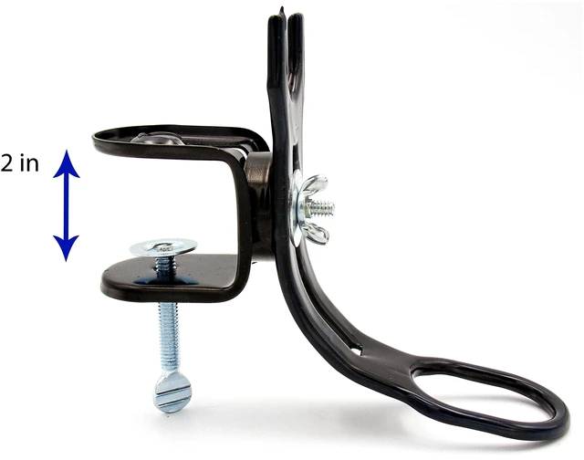 Alt view image 4 of 7 - (2 pack) Ozark Trail Adjustable Clamp-On Fishing Rod Holder with Rubber-Coated Clamp for Flat Mounting Surfaces