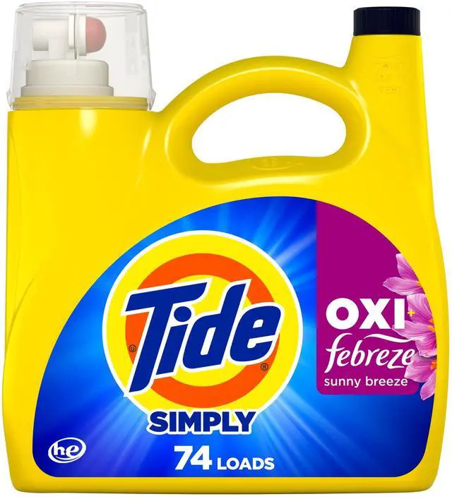 Main image of Tide Simply Oxi Boost + Febreze Odor Defense, Sunny Breeze, 74 Loads, 105 fl oz