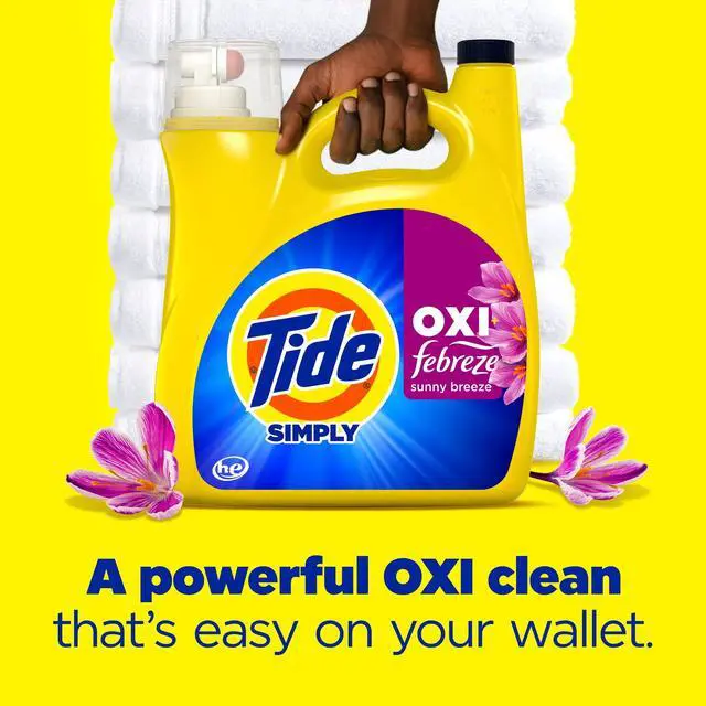 Alt view image 3 of 7 - Tide Simply Oxi Boost + Febreze Odor Defense, Sunny Breeze, 74 Loads, 105 fl oz