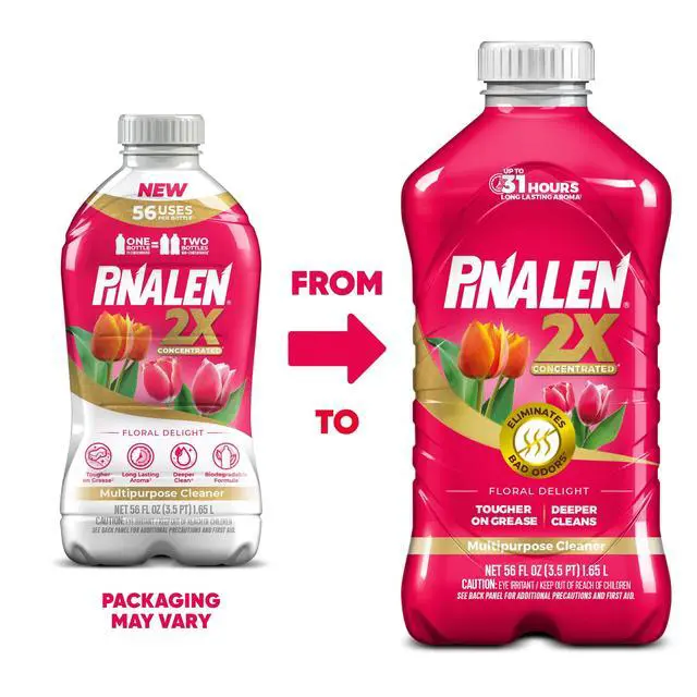 Alt view image 2 of 7 - Pinalen 2X Max Aromas Household All Purpose Cleaner - Floral Delight Scent, 56 fl oz Size Bottle