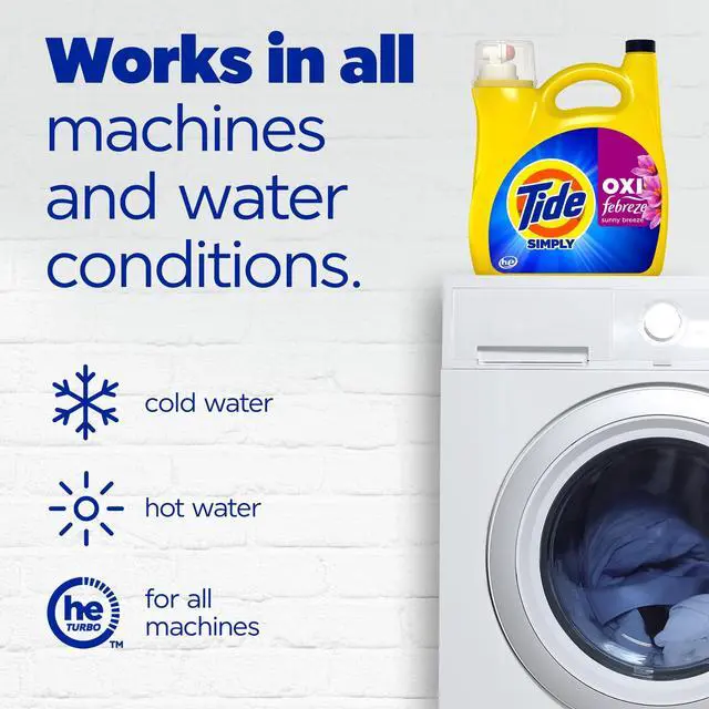 Alt view image 7 of 7 - Tide Simply Oxi Boost + Febreze Odor Defense, Sunny Breeze, 74 Loads, 105 fl oz