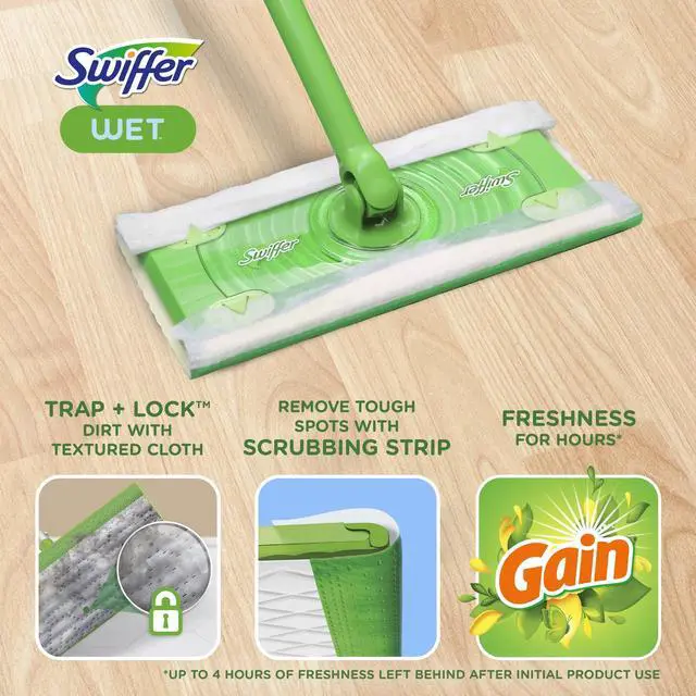 Alt view image 7 of 7 - Swiffer Mop & Go Wet Refills, Gain, 24 Count
