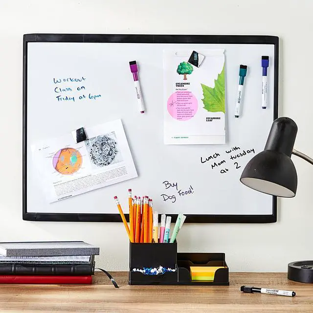 Alt view image 4 of 6 - Pen+Gear Magnetic Dry Erase Board, Black, Height 17" x Width 23" x Depth 0.65"