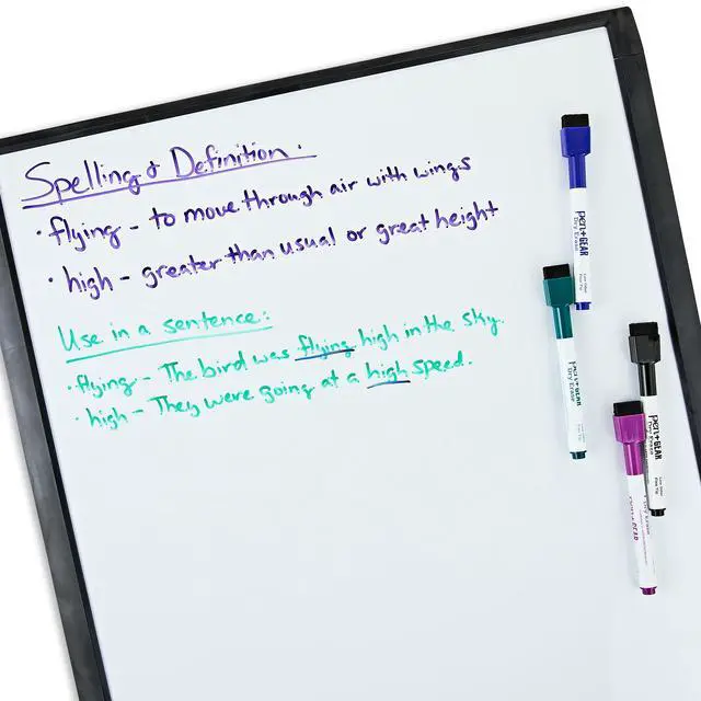 Alt view image 6 of 6 - Pen+Gear Magnetic Dry Erase Board, Black, Height 17" x Width 23" x Depth 0.65"