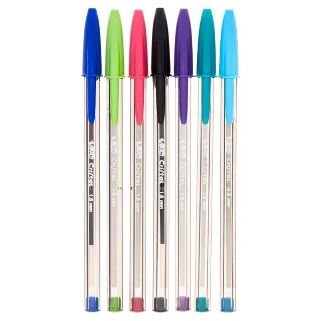 Alt view image 2 of 7 - BIC Cristal Bold Ballpoint Pens, 1.6mm, Assorted Colors, 24 Count