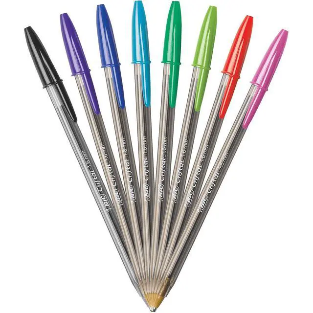 Alt view image 3 of 7 - BIC Cristal Bold Ballpoint Pens, 1.6mm, Assorted Colors, 24 Count