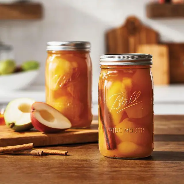 Alt view image 7 of 7 - Ball Wide Mouth Quart 32oz. Glass Mason Jars with Lids and Bands, 12 Count