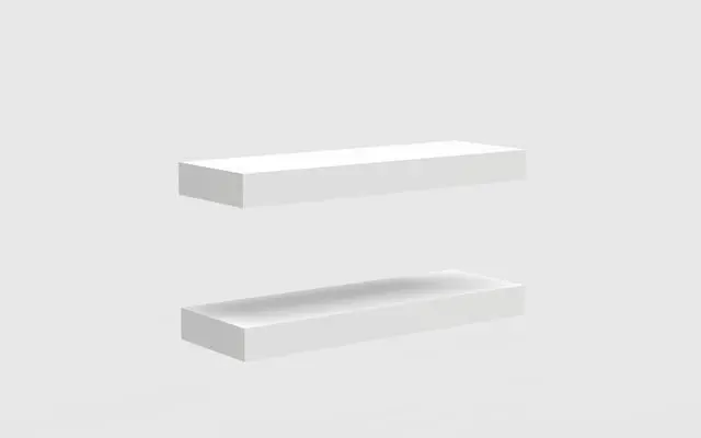 Alt view image 4 of 7 - Mainstays White 16.5" Wood Floating Shelves, Set of 2