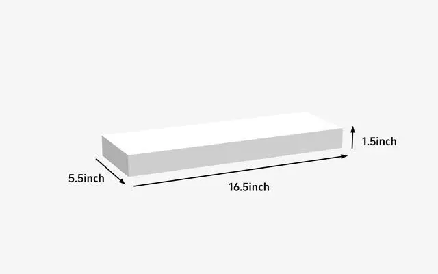 Alt view image 5 of 7 - Mainstays White 16.5" Wood Floating Shelves, Set of 2