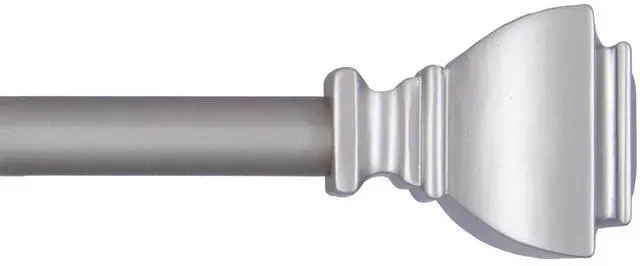 Main image of Mainstays 1/2" Benton Petite Café Adjustable Curtain Rod, 48-84", Brushed Nickel