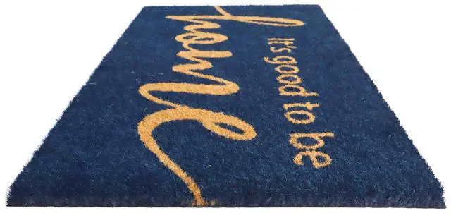 Alt view image 4 of 5 - Mainstays Good To Be Home Coir Doormat, Navy, 18 in x 30 in