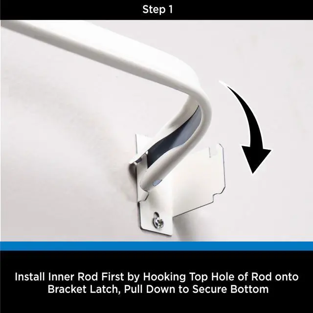 Alt view image 7 of 7 - Mainstays 2-3" Basic Metal Wrap Around Adjustable Double Curtain Rod, 84-120" Adjustable Length, White Finish