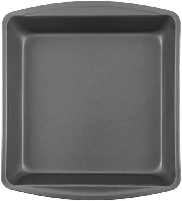 Alt view image 2 of 7 - (2 pack) Mainstays 9" x 9" x 2" Nonstick Square Cake Pan, Gray