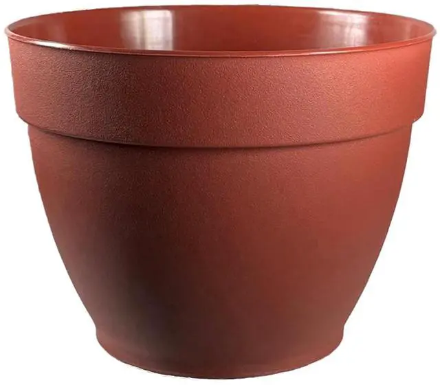 Main image of Jacinto Recycled Plastic Planter, 8 inch Opening Diameter, Red Color