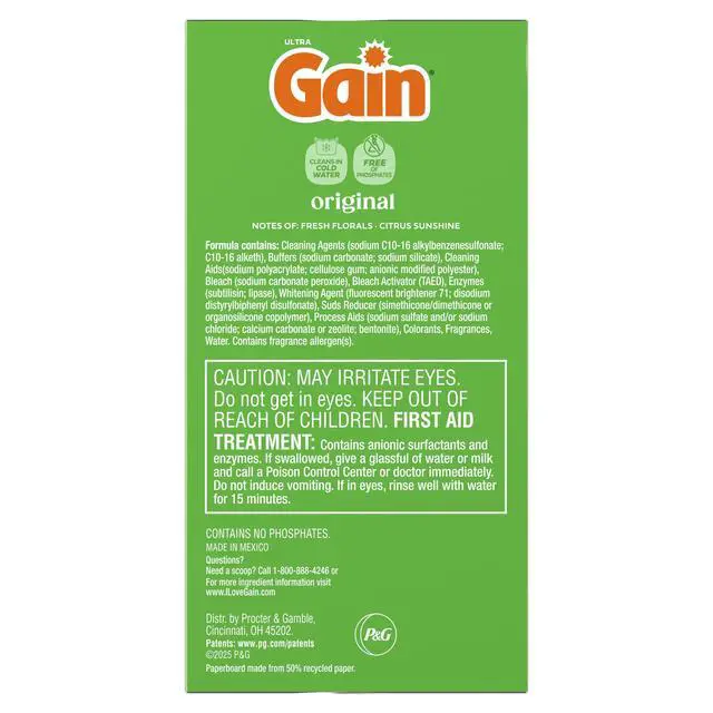 Alt view image 7 of 7 - Gain Powder Laundry Detergent, Original Scent, 40 oz, 44 Loads