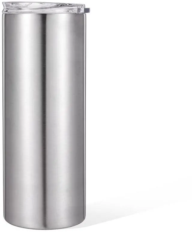 Main image of 25 fl oz Double Wall Stainless Steel Slim Tumbler, Slider lid