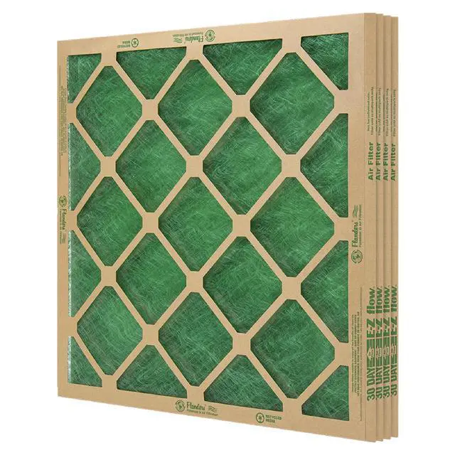 Alt view image 7 of 7 - AAF Flanders 20" x 25" x 1" Nested Glass MERV 1 Air Filter (4 Filters)