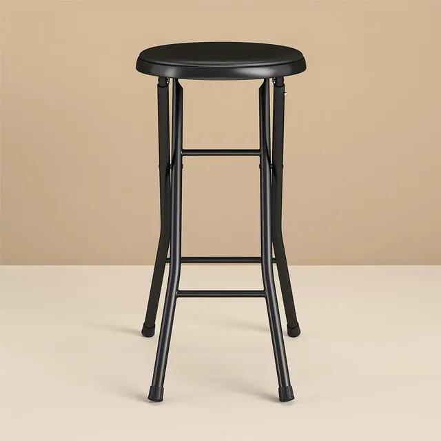 Alt view image 2 of 7 - Mainstays Folding Vinyl Padded Counter Stool, Black