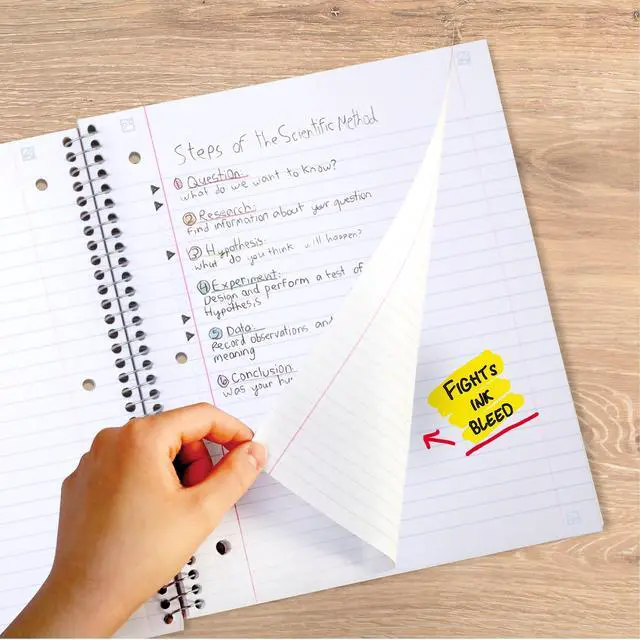 Alt view image 5 of 6 - Five Star Spiral Notebook + Study App, 5 Subject, Wide Ruled, 8" x 10.5", Amethyst