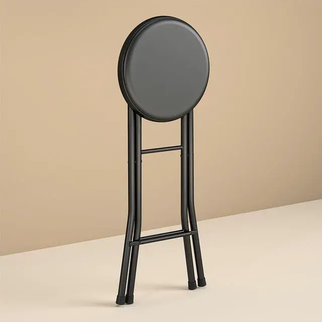 Alt view image 3 of 7 - Mainstays Folding Vinyl Padded Counter Stool, Black