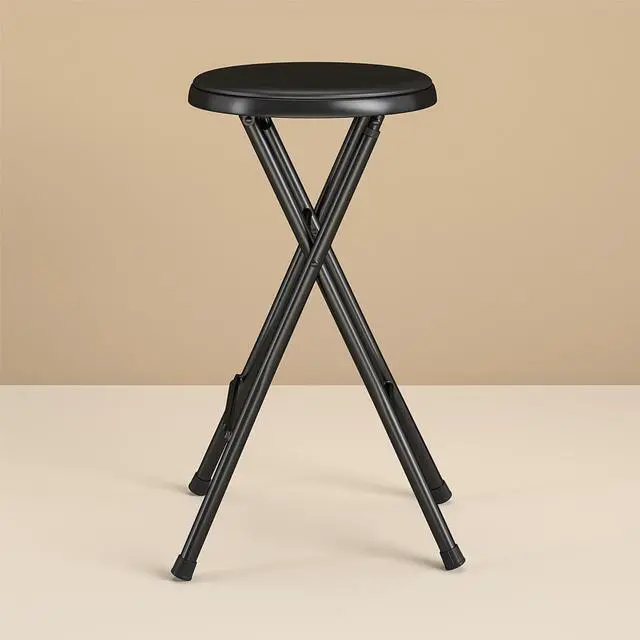 Alt view image 4 of 7 - Mainstays Folding Vinyl Padded Counter Stool, Black