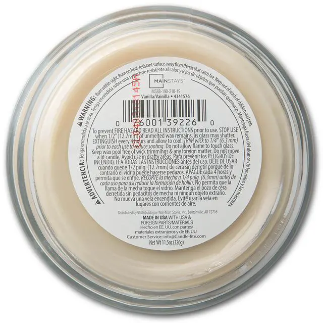 Alt view image 5 of 7 - (2 pack) Mainstays 3-Wick Scented Glass Jar Candle, Vanilla, 11.5 oz