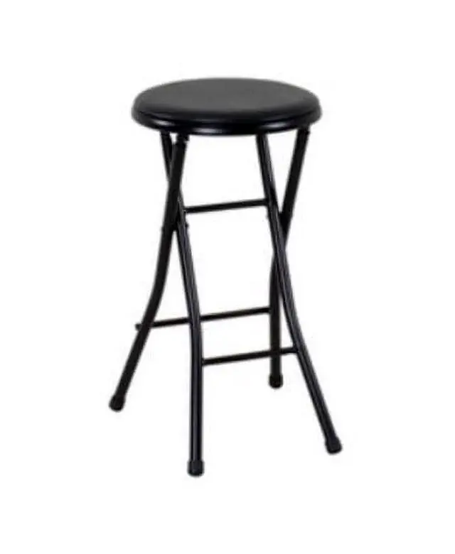 Alt view image 7 of 7 - Mainstays Folding Vinyl Padded Counter Stool, Black