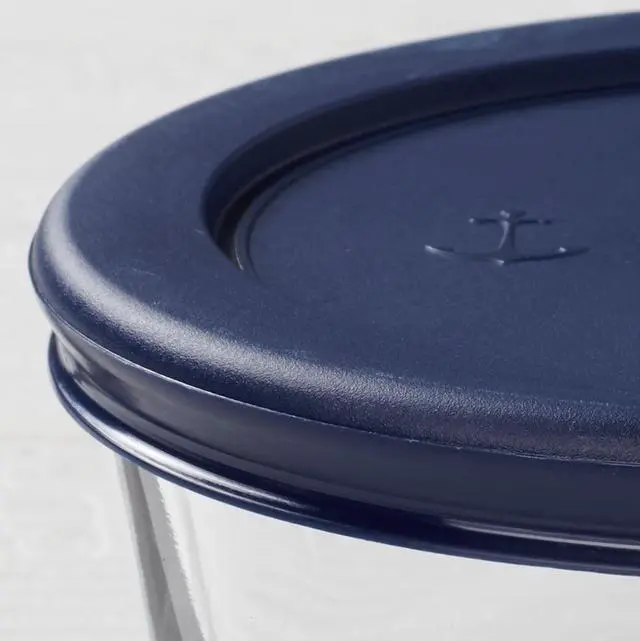 Alt view image 6 of 6 - Anchor Hocking Glass Food Storage Containers with Lids, 2 Cup Round, Set of 3