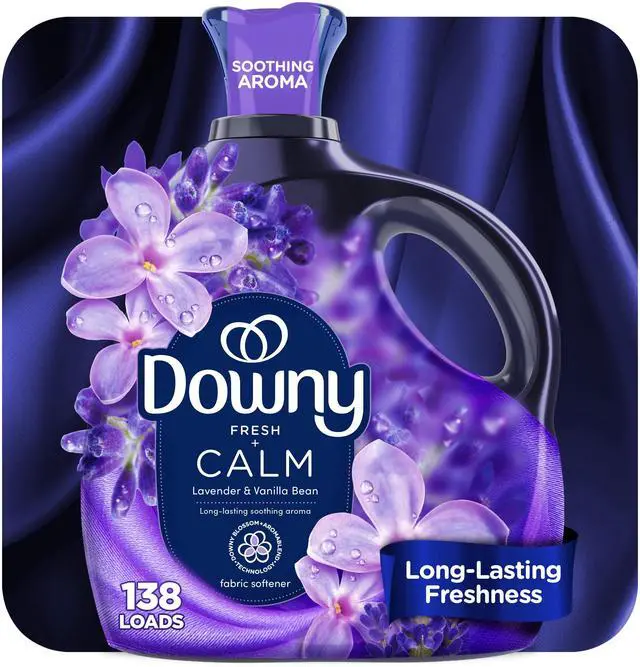 Main image of Downy Ultra Soft Liquid Fabric Softener, Calm, Lavender & Vanilla Bean, 93 fl oz, 138 Loads