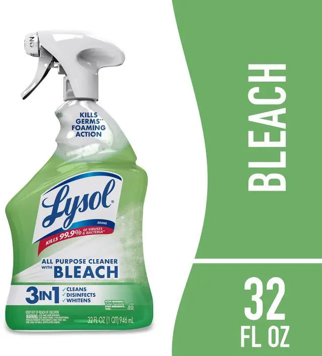 Main image of Lysol, Bleach, Multi-Purpose Cleaner, Foaming Spray, Antibacterial Cleaner, 32 fl oz