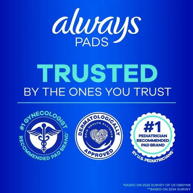 Alt view image 2 of 7 - Always Maxi Pads with Wings, Size 2, Long Super Absorbency, 42 count