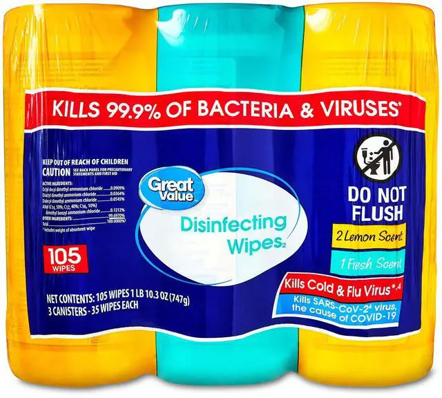 Main image of Great Value Multipack Scent Disinfecting Wipes2, 105 Count